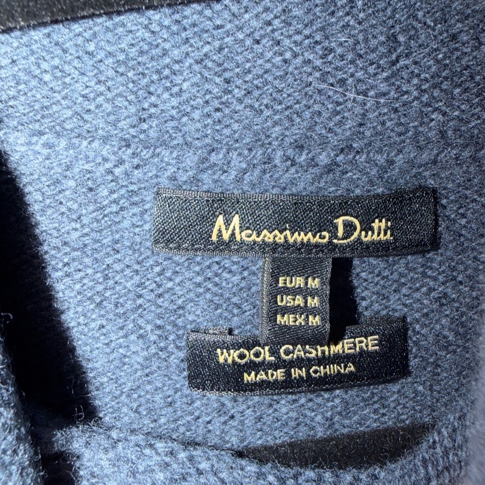 Massimo Dutti Wool/Cashmere Blue Cowl Neck Sweater - Picture 6 of 9